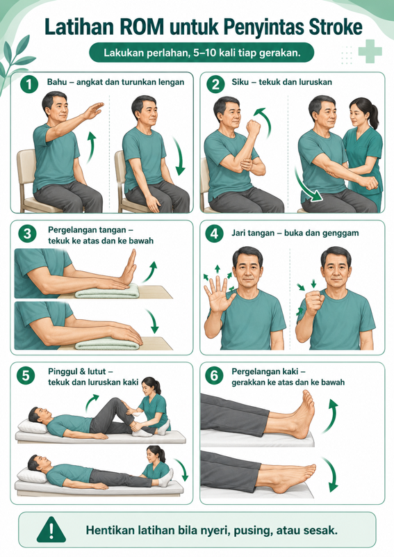 Latihan Gerakan Rehabilitasi Fisik ROM